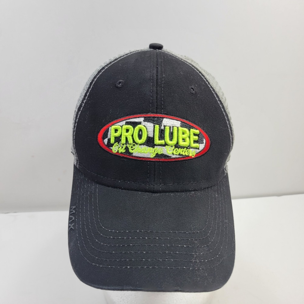 Triple Crown Trucker Hat Mens One Size Black Gray Mesh Back Strapback Spell Out